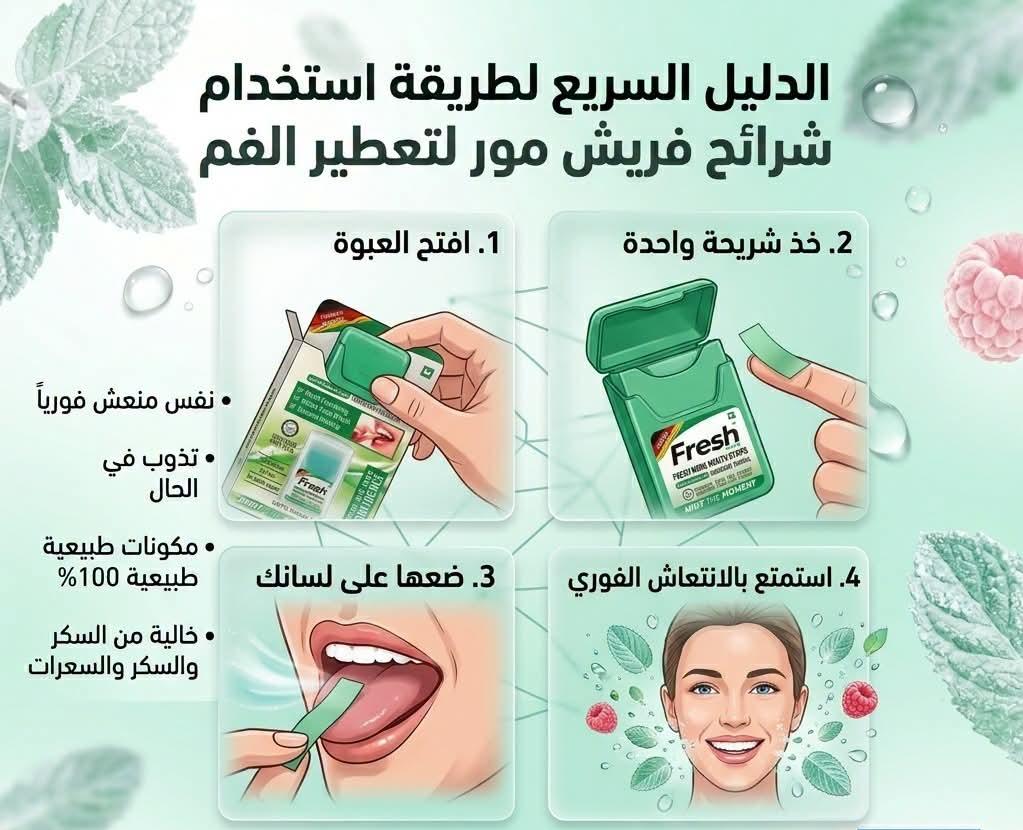 شرايح تعطير الفم للنساء و الرجال قطعة + قطعة هدية