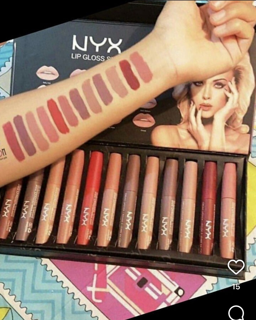 12  لون سائل  كلهم أحلي من بعض من  nyx